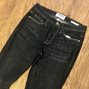 NWOT Frame Denim Le Skinny De Jeanne Dark Wash Jeans Size 27